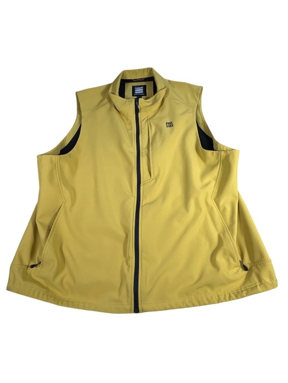 Alaskan Hard Gear Mens 2XL Soft Shell Vest Yellow & Black Recycled Poly Full Zip